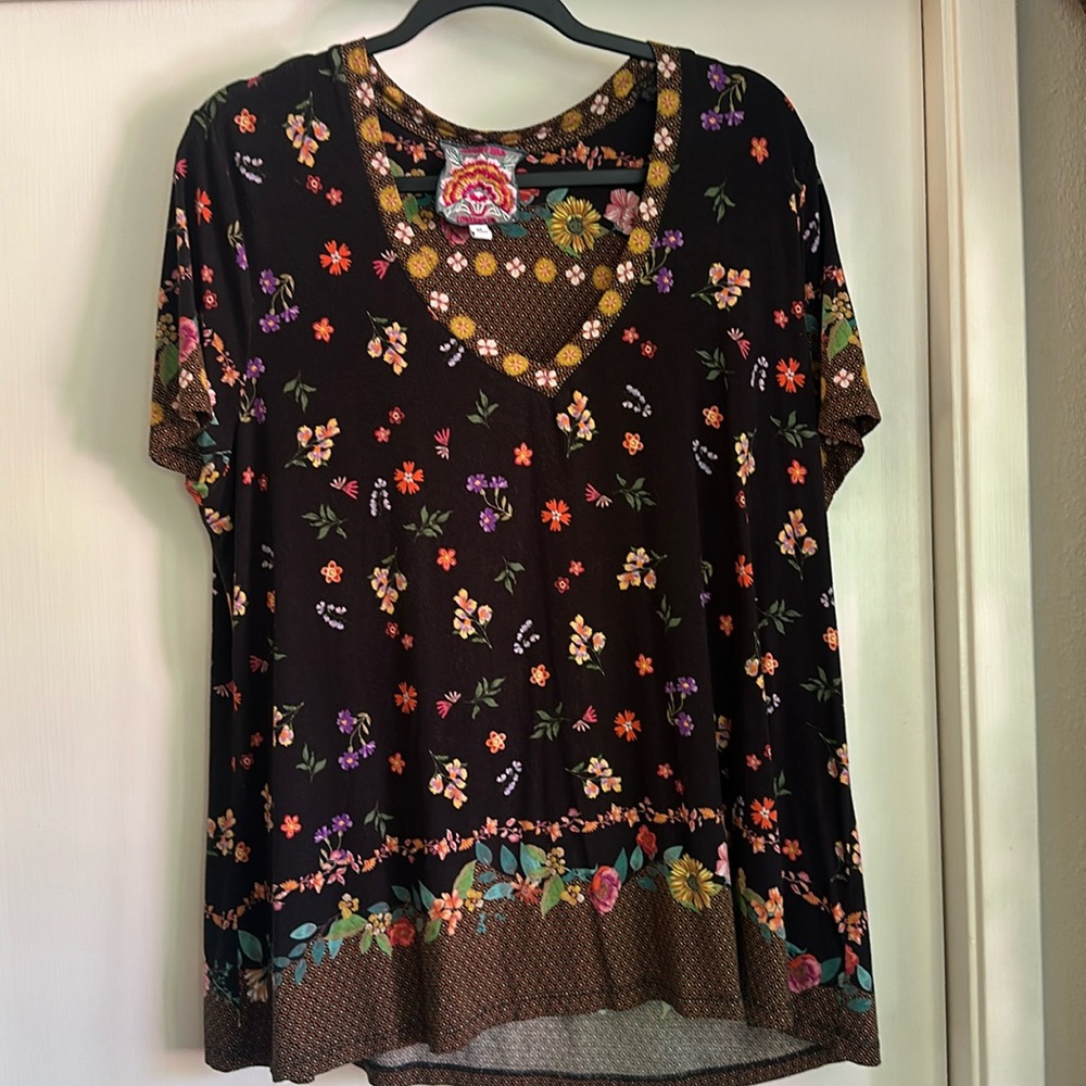 Johnny Was floral print shirt